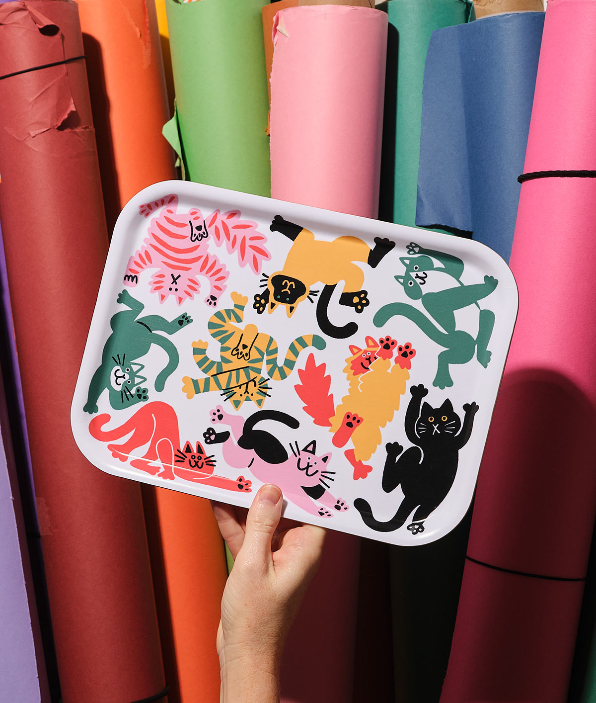 Cats Mini Birch Serving Tray