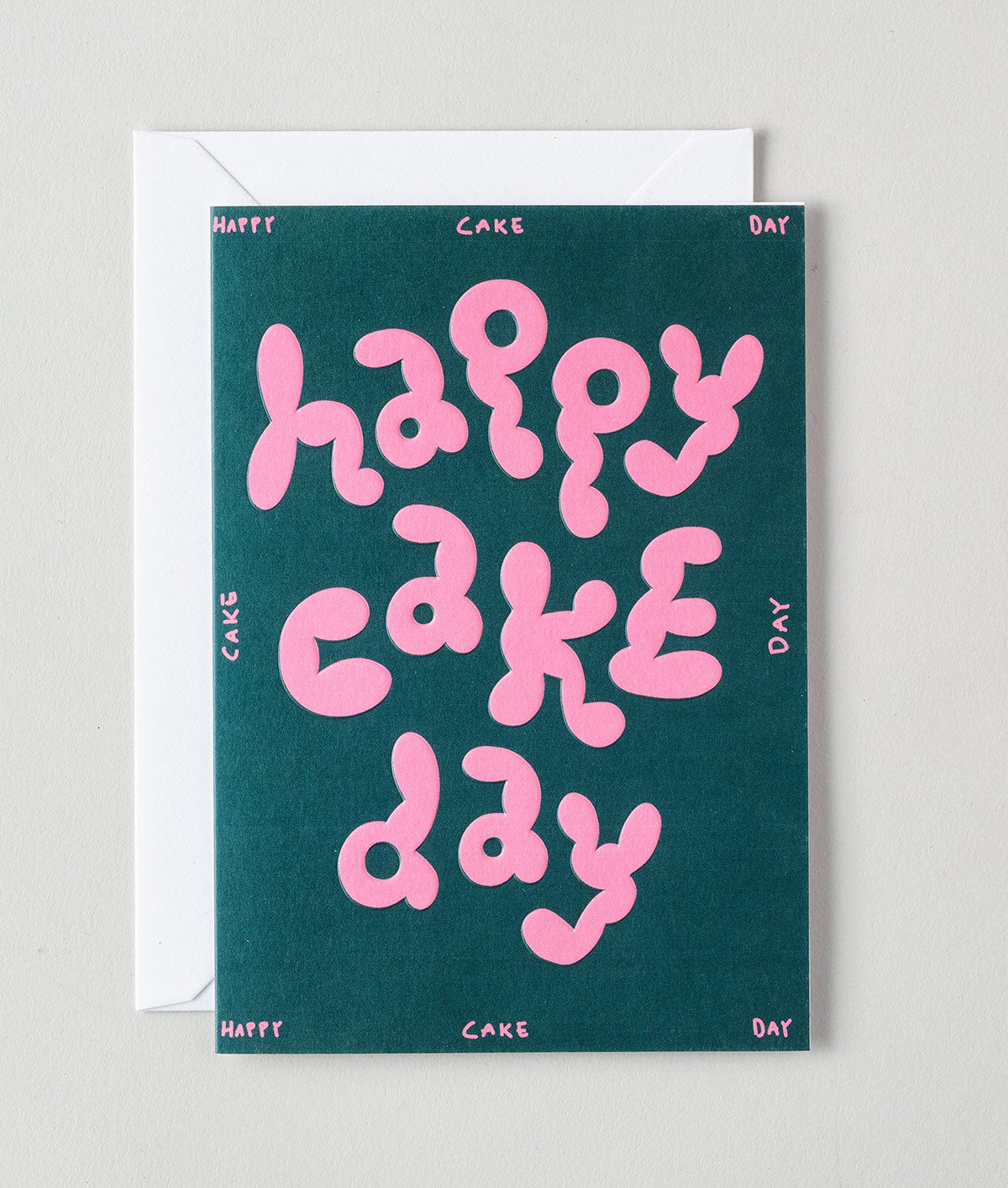 Happy Cake Day Embossed Greetings Card