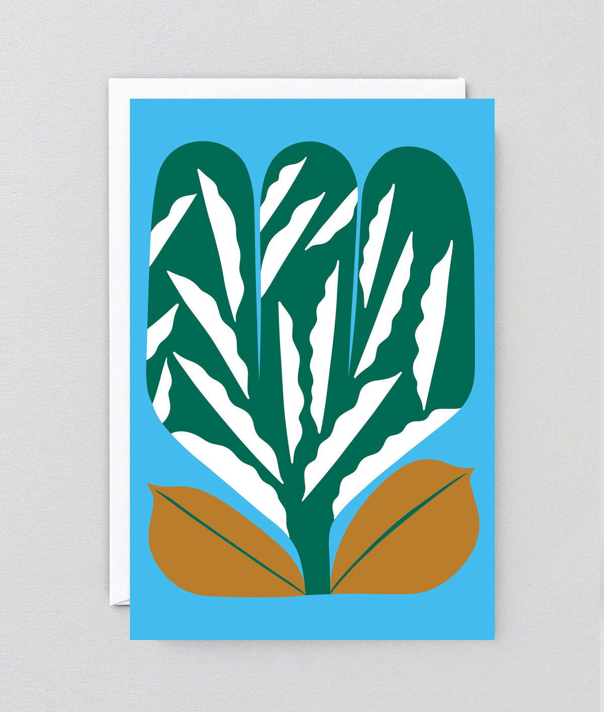 Green Flower Art Card