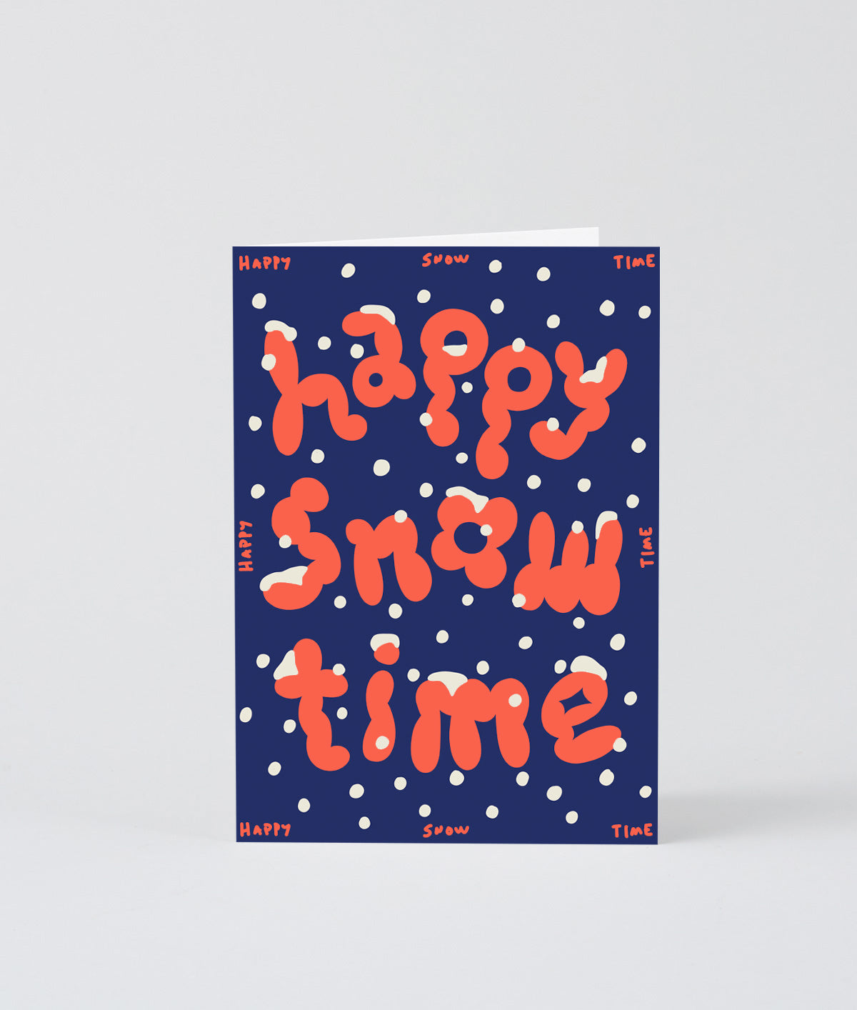 Happy Snow Time Embossed Christmas Card