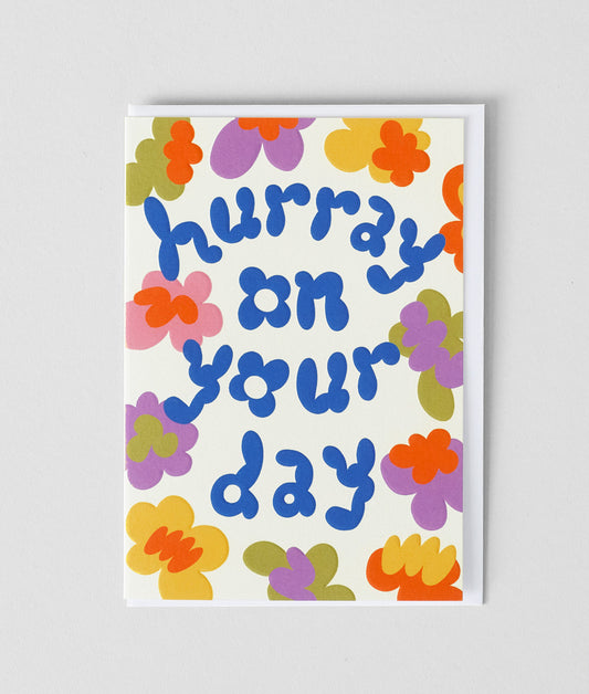 Hurray On Your Day Embossed Greetings Card