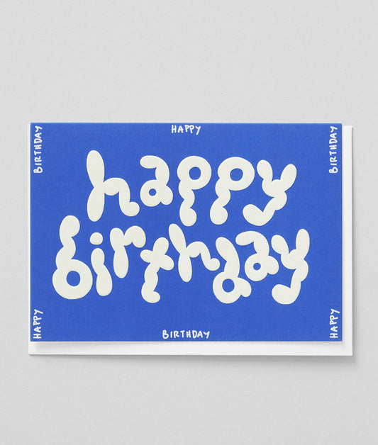 Happy Birthday Bubble Embossed Greetings Card