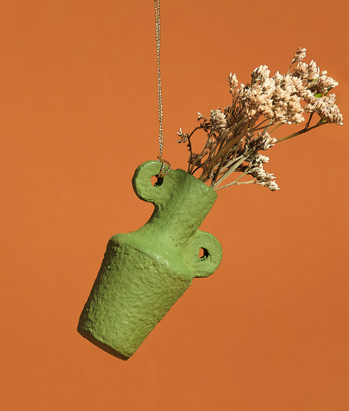 Kline Moss Green Miniature Vase Ornament