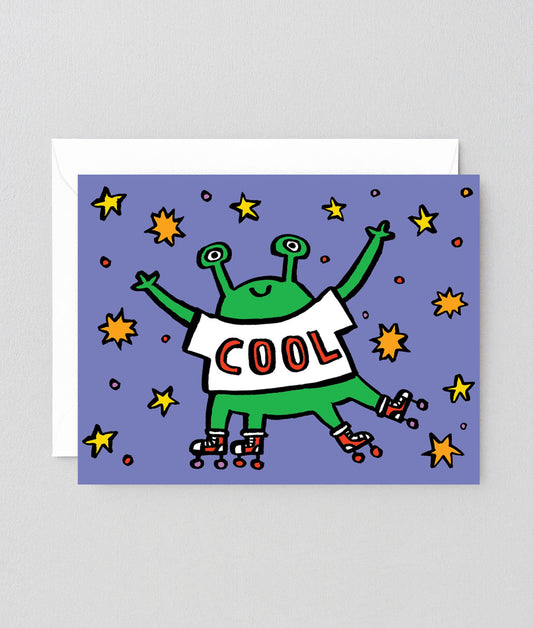 Cool Alien Kids Greetings Card