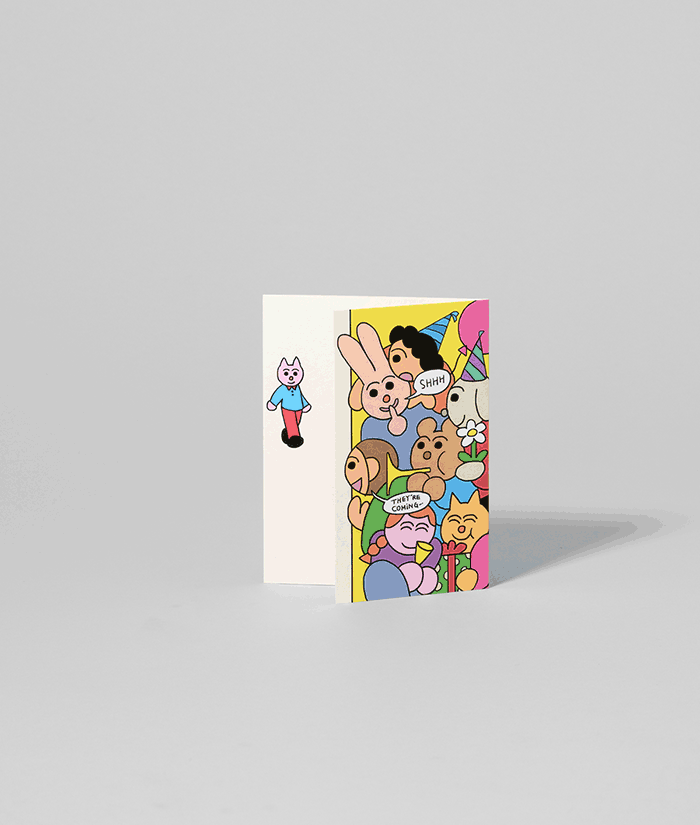 Shhh Surprise Birthday Fold Out Card
