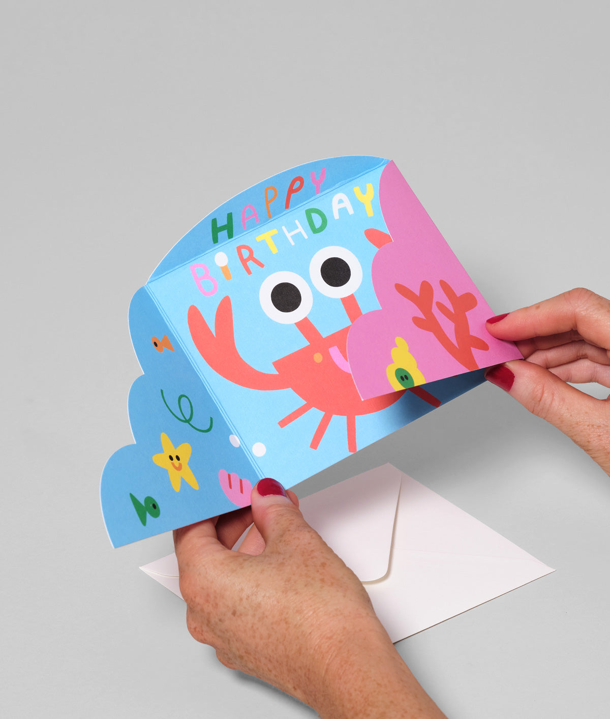 Hiding Crab Fold Out Card