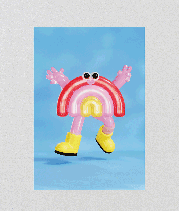 *SALE* Rainbow Kids Sticker Card