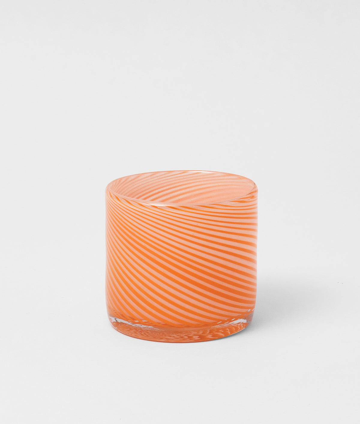 Small Spiral Glass Planter Burnt Orange