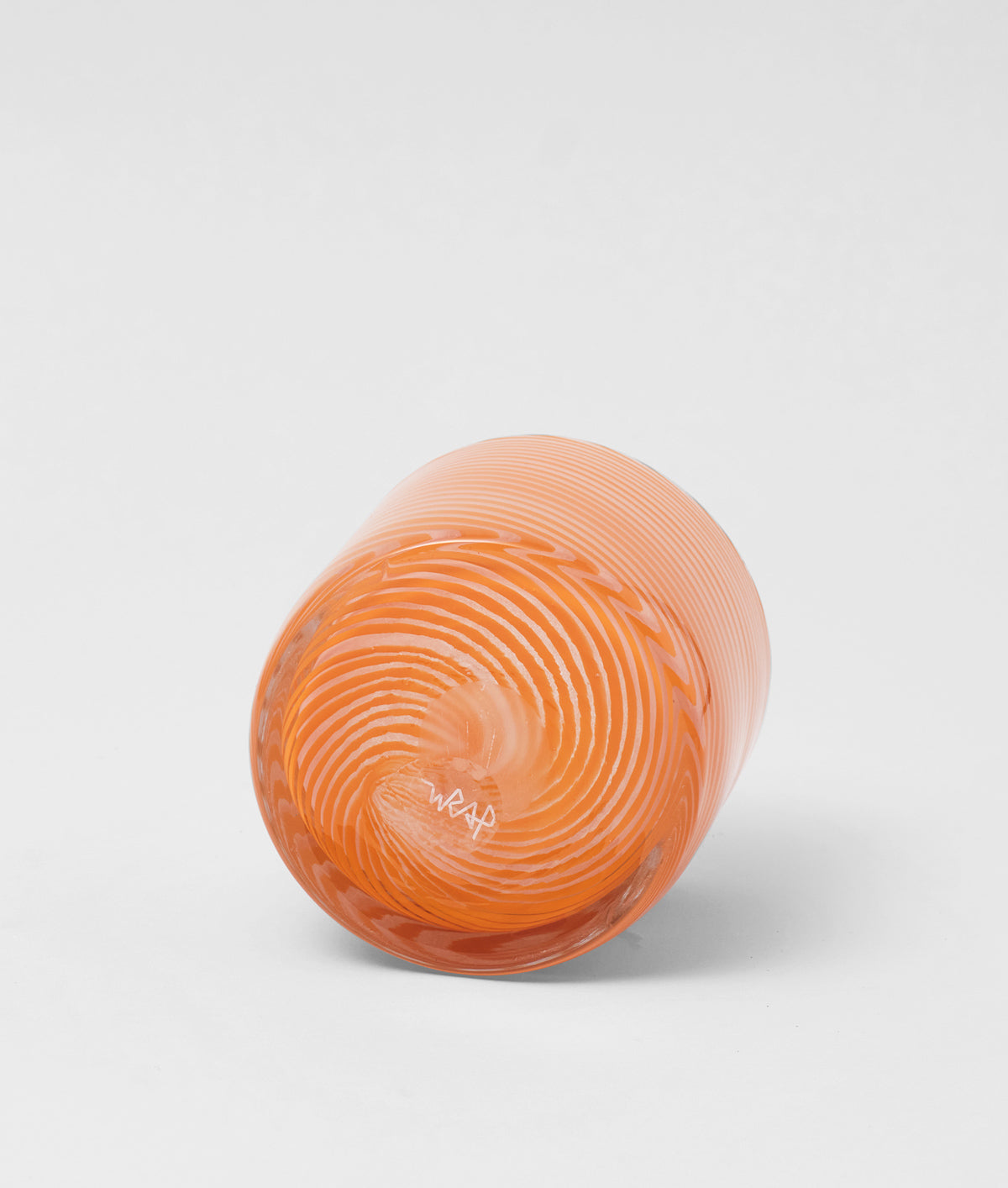 Small Spiral Glass Planter Burnt Orange