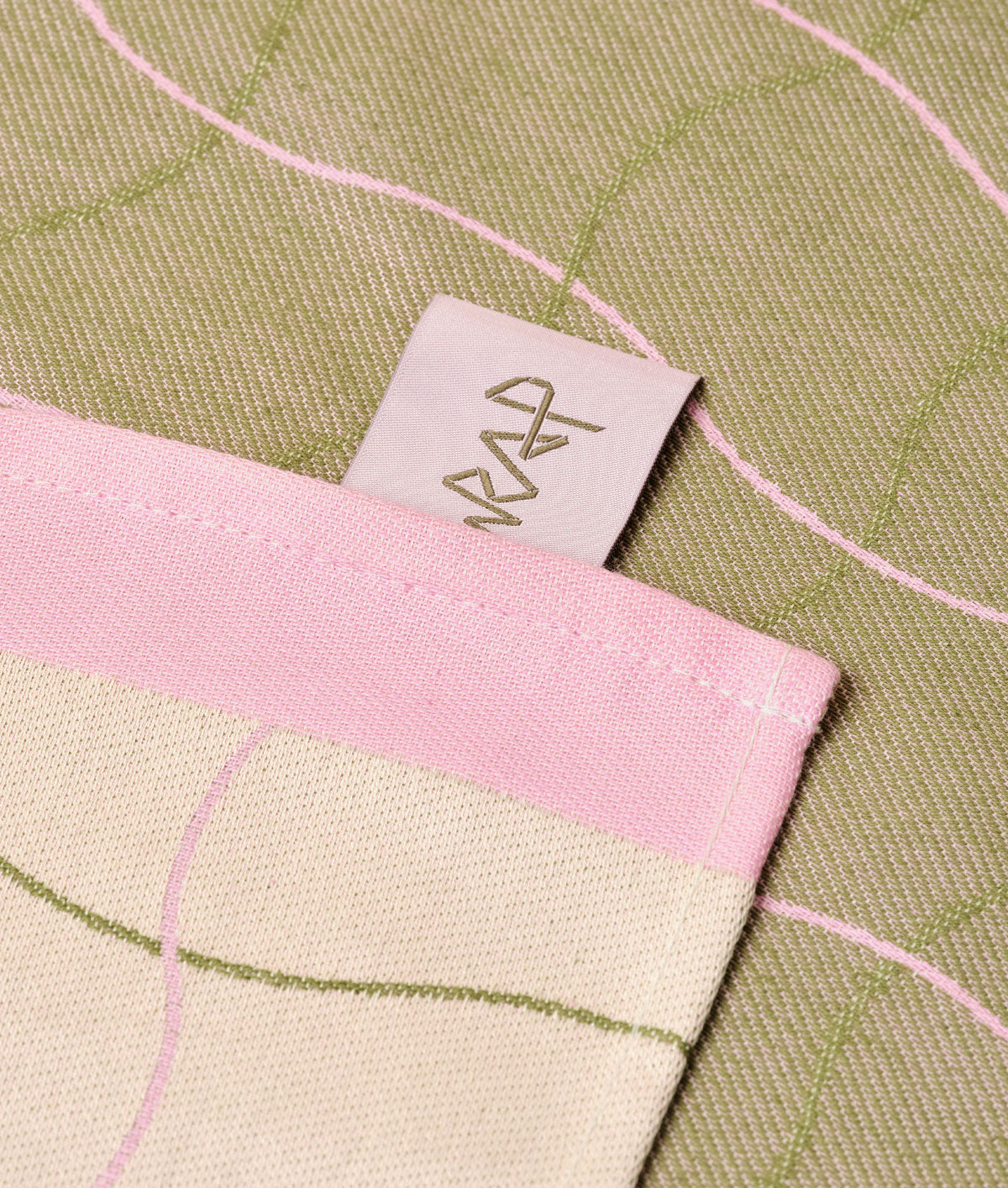 Wave Grid Natural Cotton Tea Towel