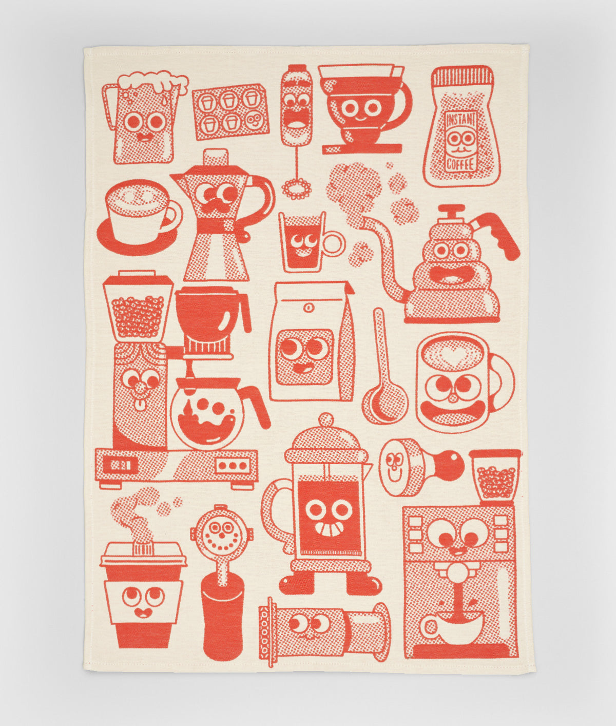 *COMING SOON* Coffee Time Tea Towel Red/Beige