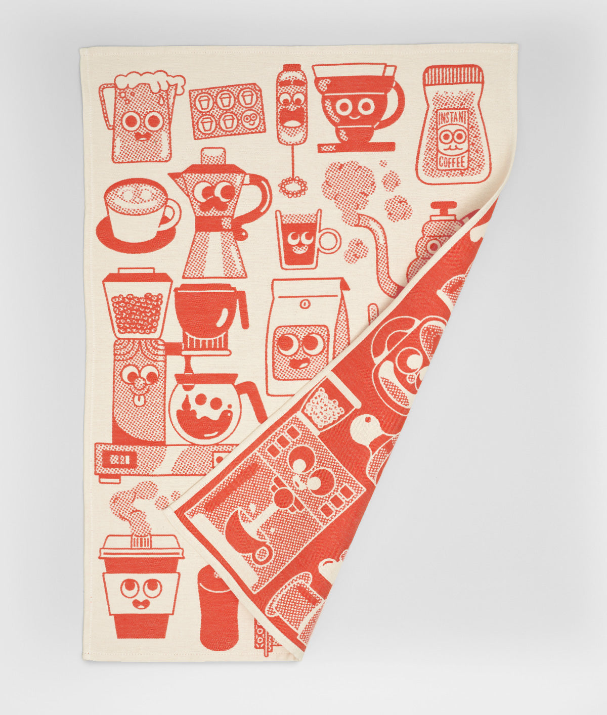 *COMING SOON* Coffee Time Tea Towel Red/Beige