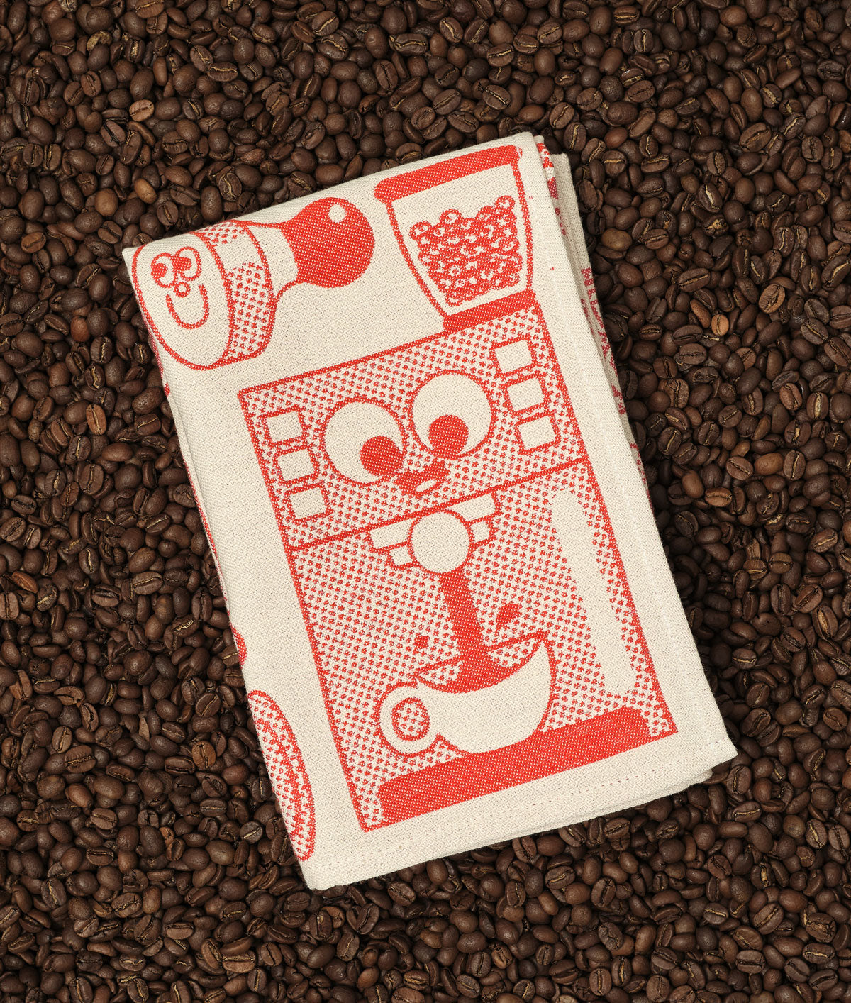 *COMING SOON* Coffee Time Tea Towel Red/Beige