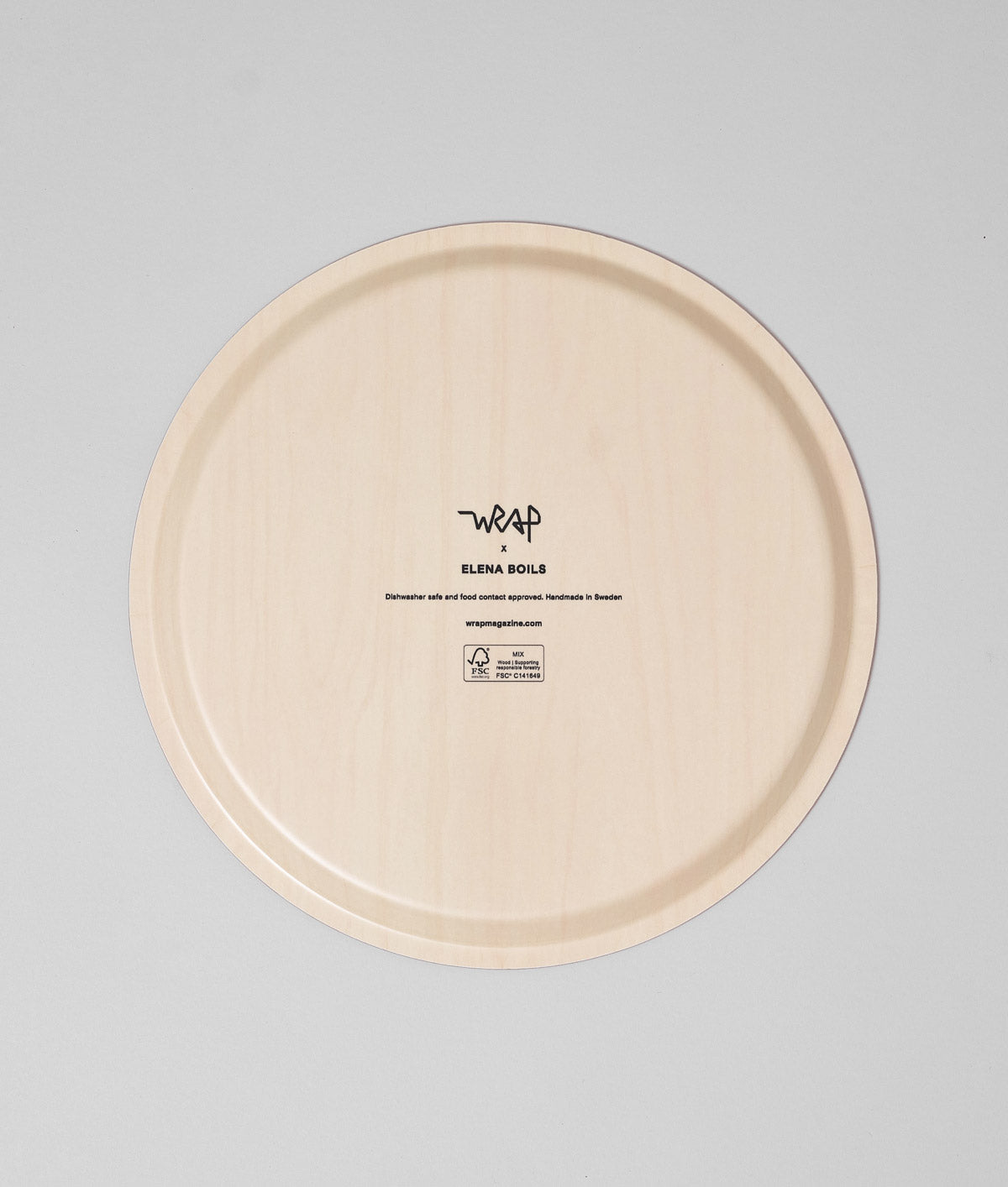 Cherries Mini Round Birch Serving Tray