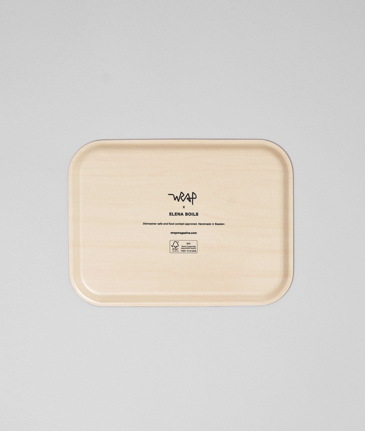 Cherries Pink Mini Rectangle Birch Serving Tray