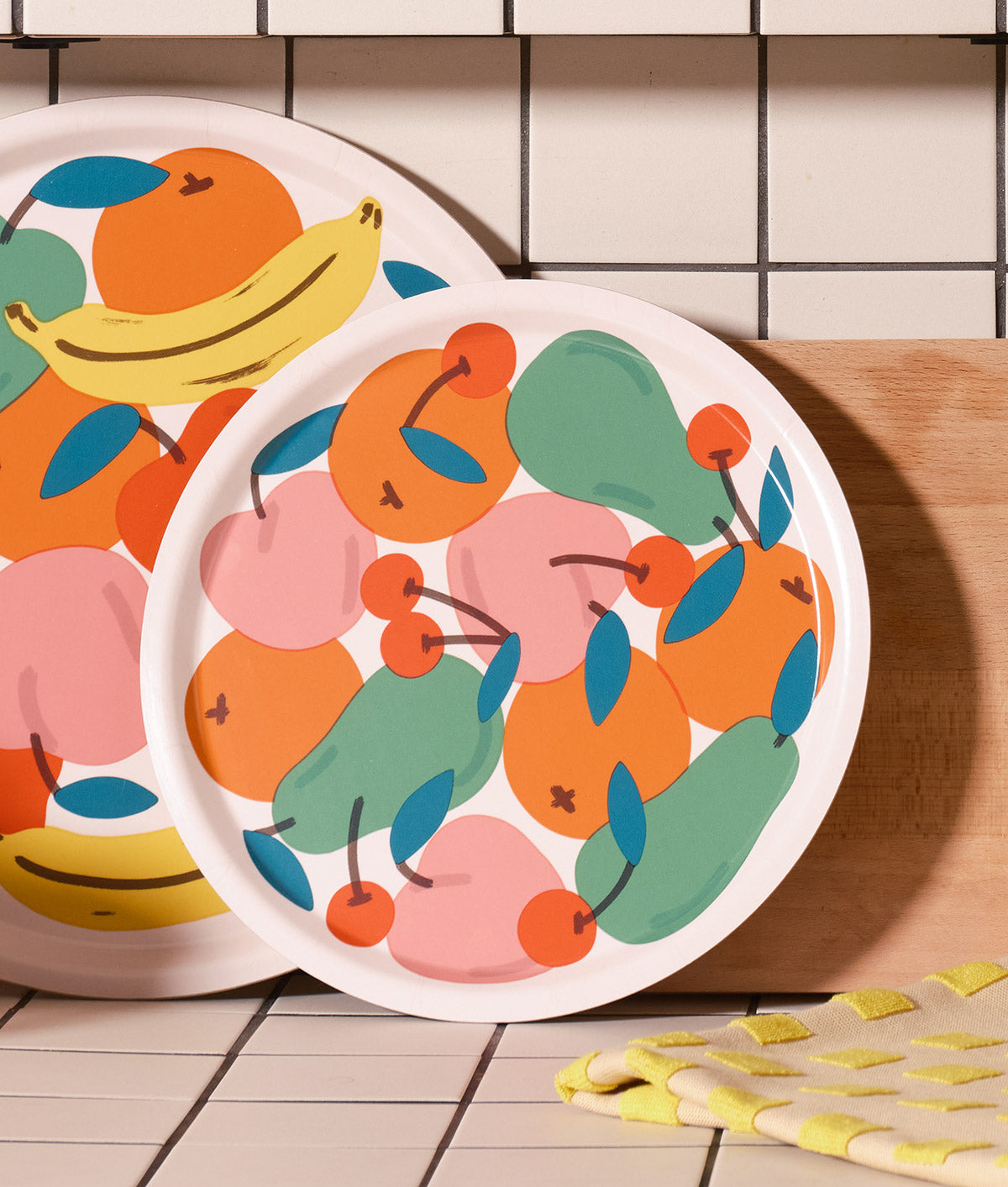 Fruit Bowl Mini Round Birch Serving Tray