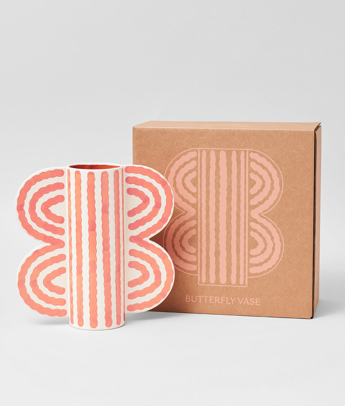 Large Butterfly Vase Pink