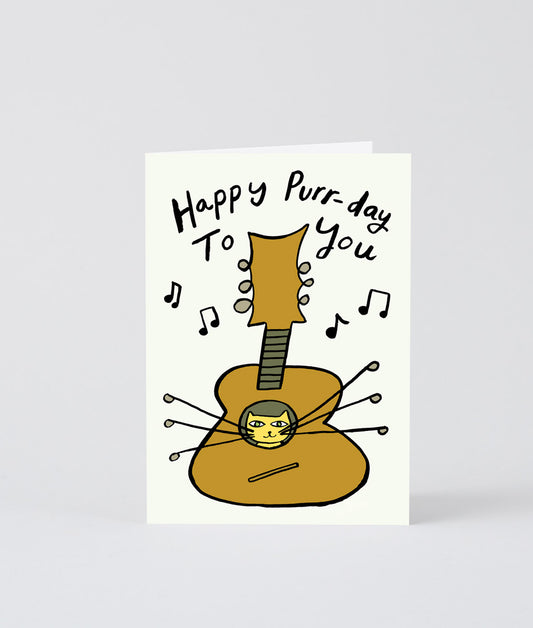 Happy Purr-Day To You Embossed Greetings Card