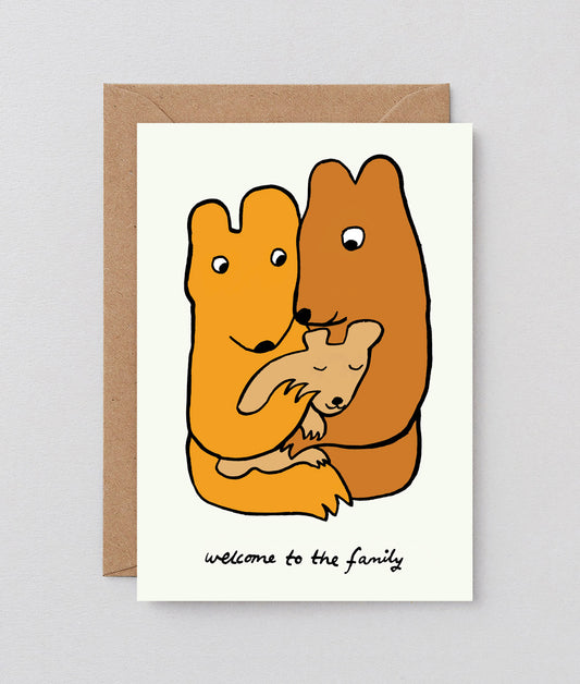 Welcome To The Family Embossed Greetings Card