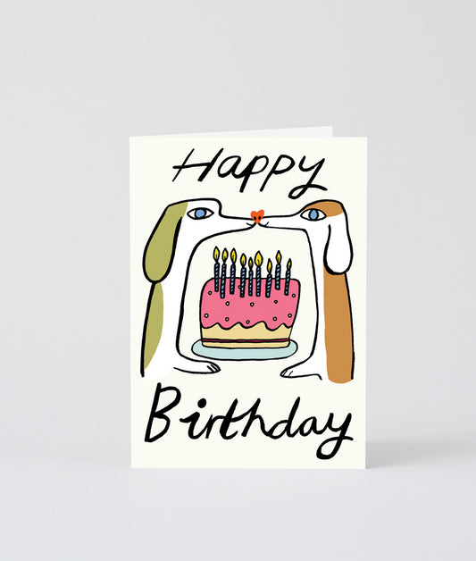 Happy Birthday Dogs Embossed Greetings Card