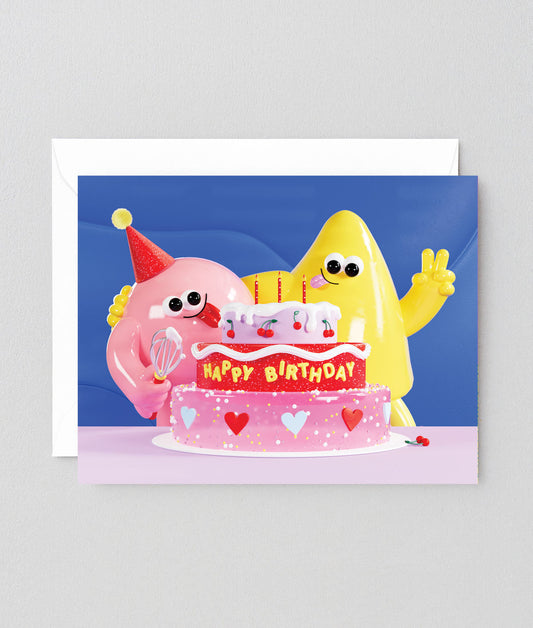 Big Birthday Cake Kids Greetings Card