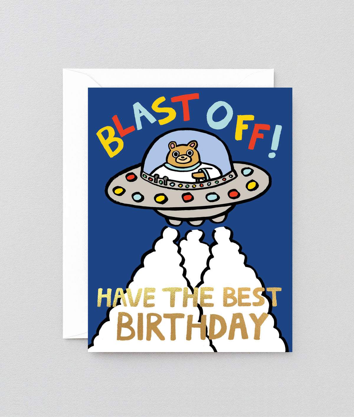Blast Off! Kids Greetings Card