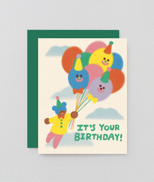 It's Your Birthday Balloons Kids Greetings Card