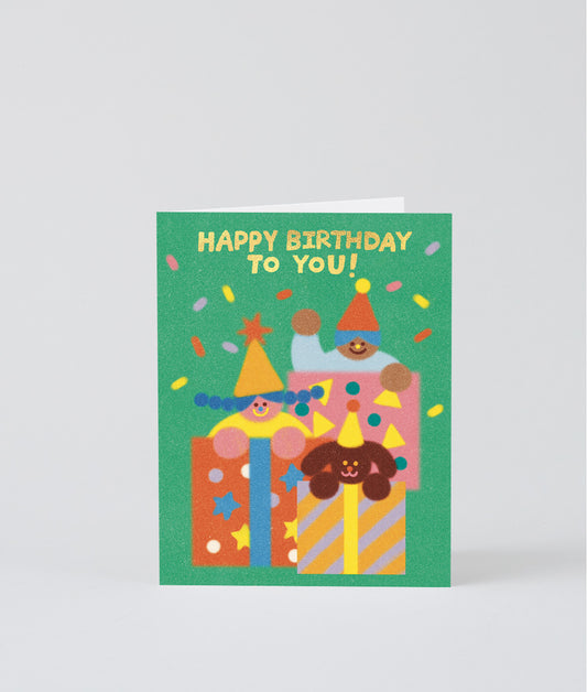 Happy Birthday To You Presents Kids Greetings Card