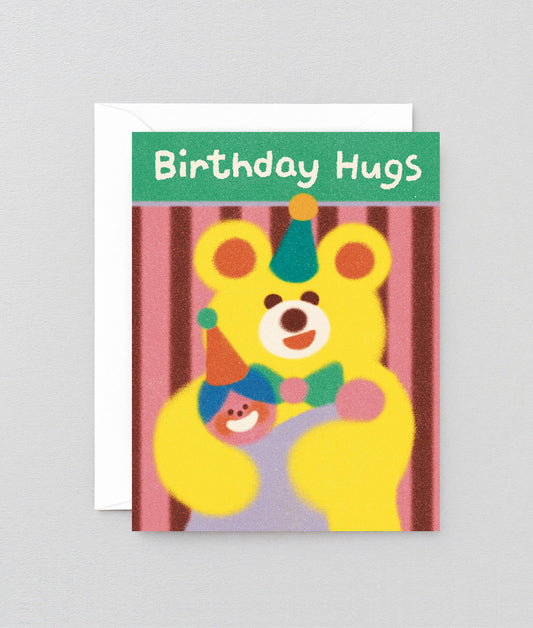 Birthday Hugs Kids Greetings Card
