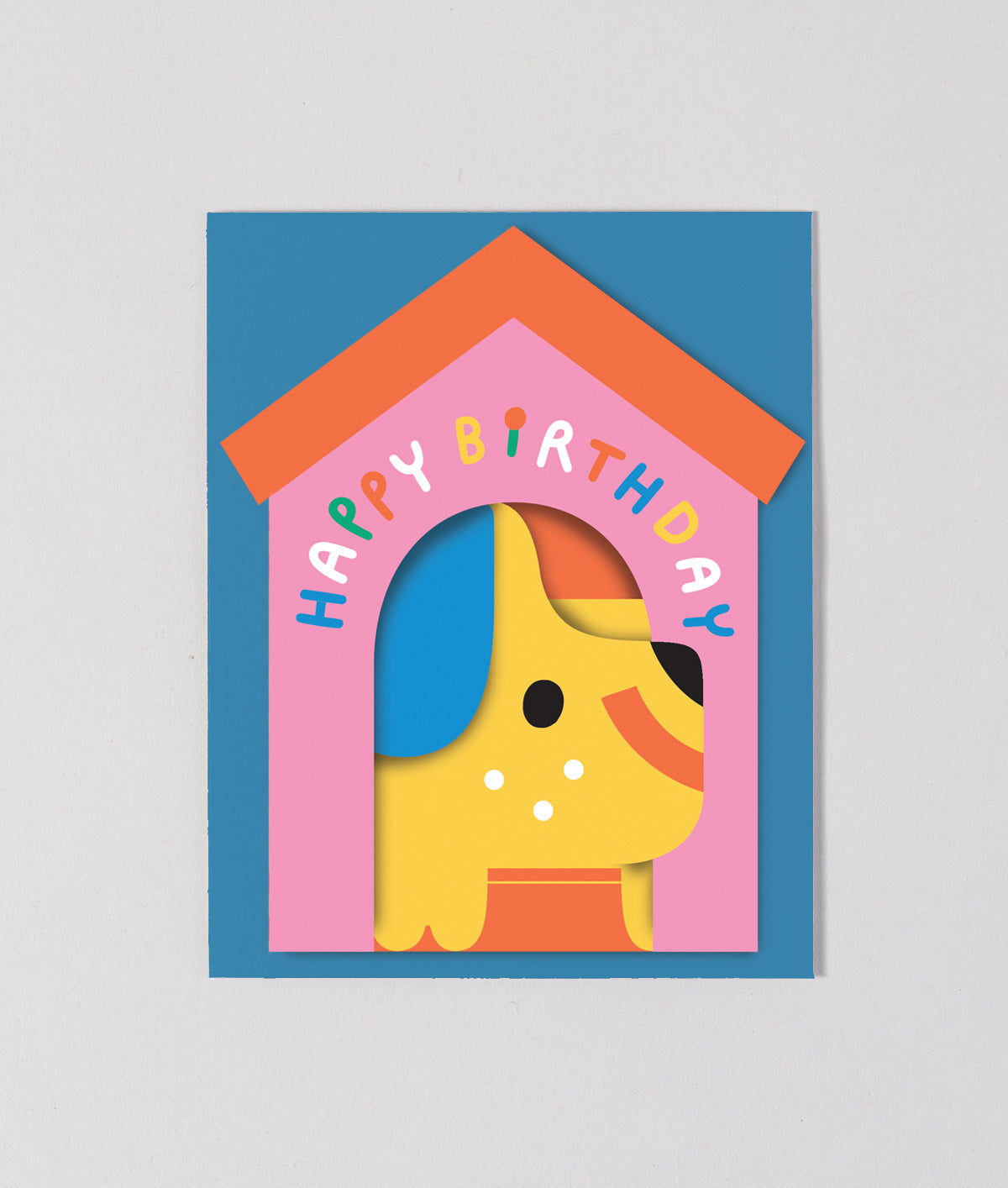 Dog In House Fold Out Card