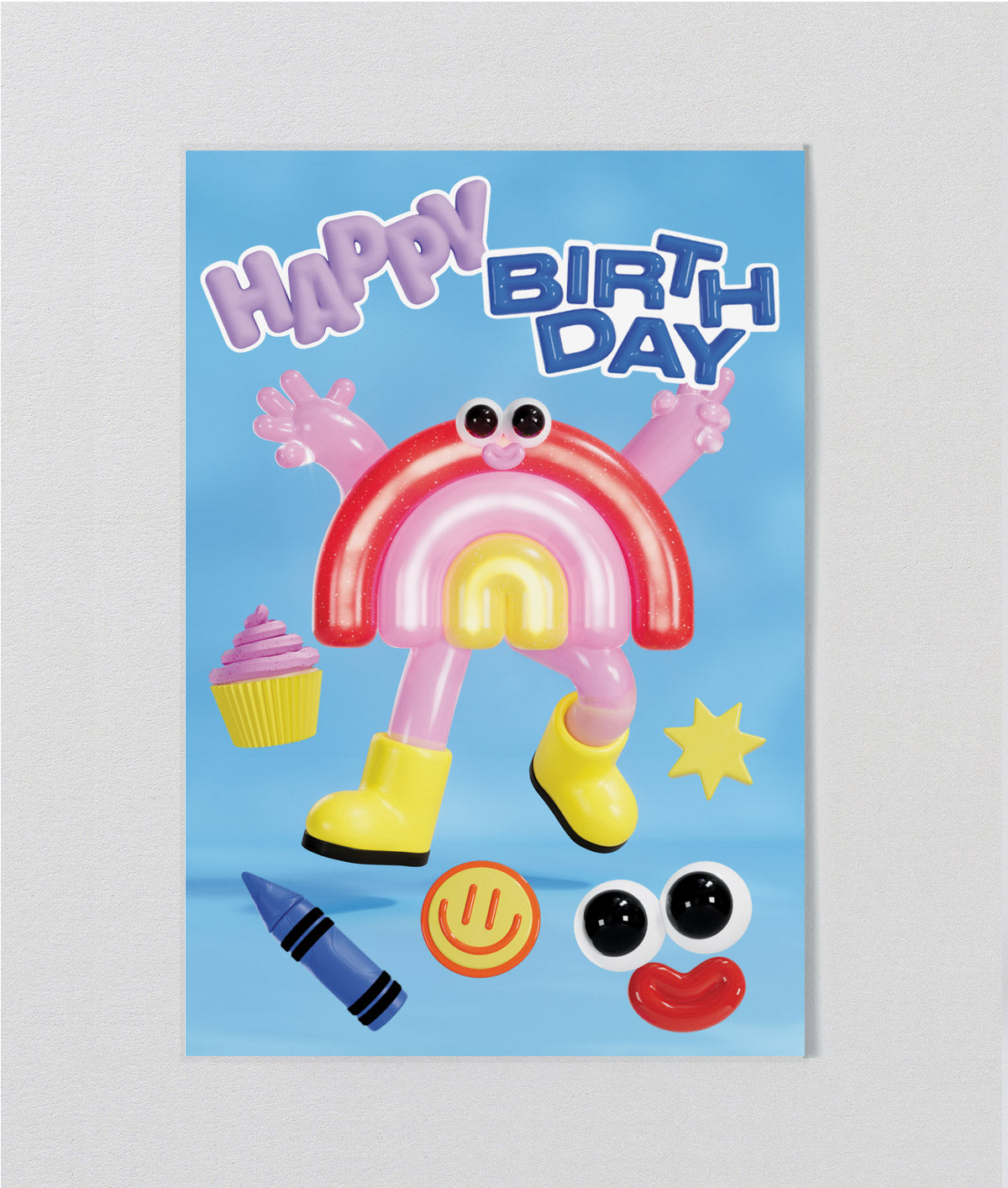 *SALE* Rainbow Kids Sticker Card