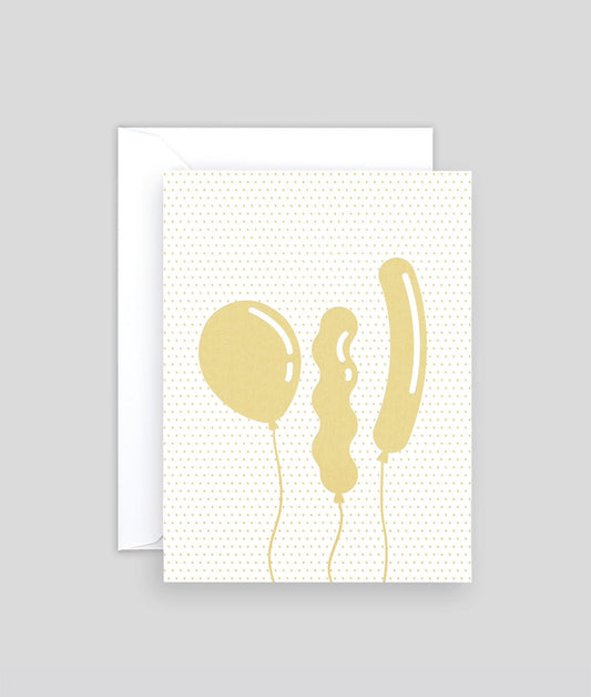 Balloons Gold Mini Card
