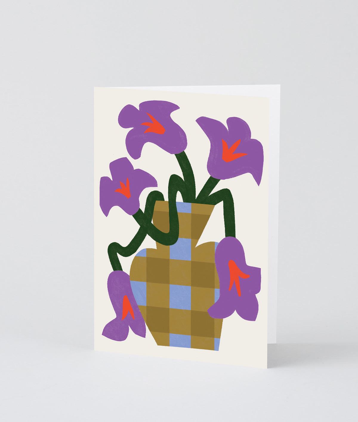 Lilies In Vase Embossed Greeting Card