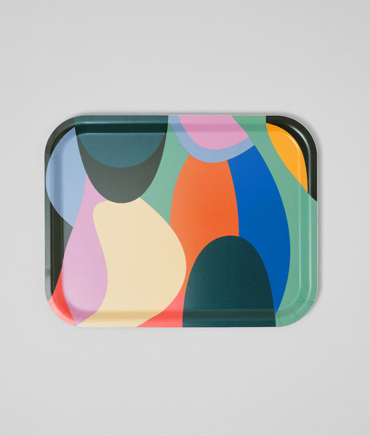 Abstract Rectangle Birch Serving Tray