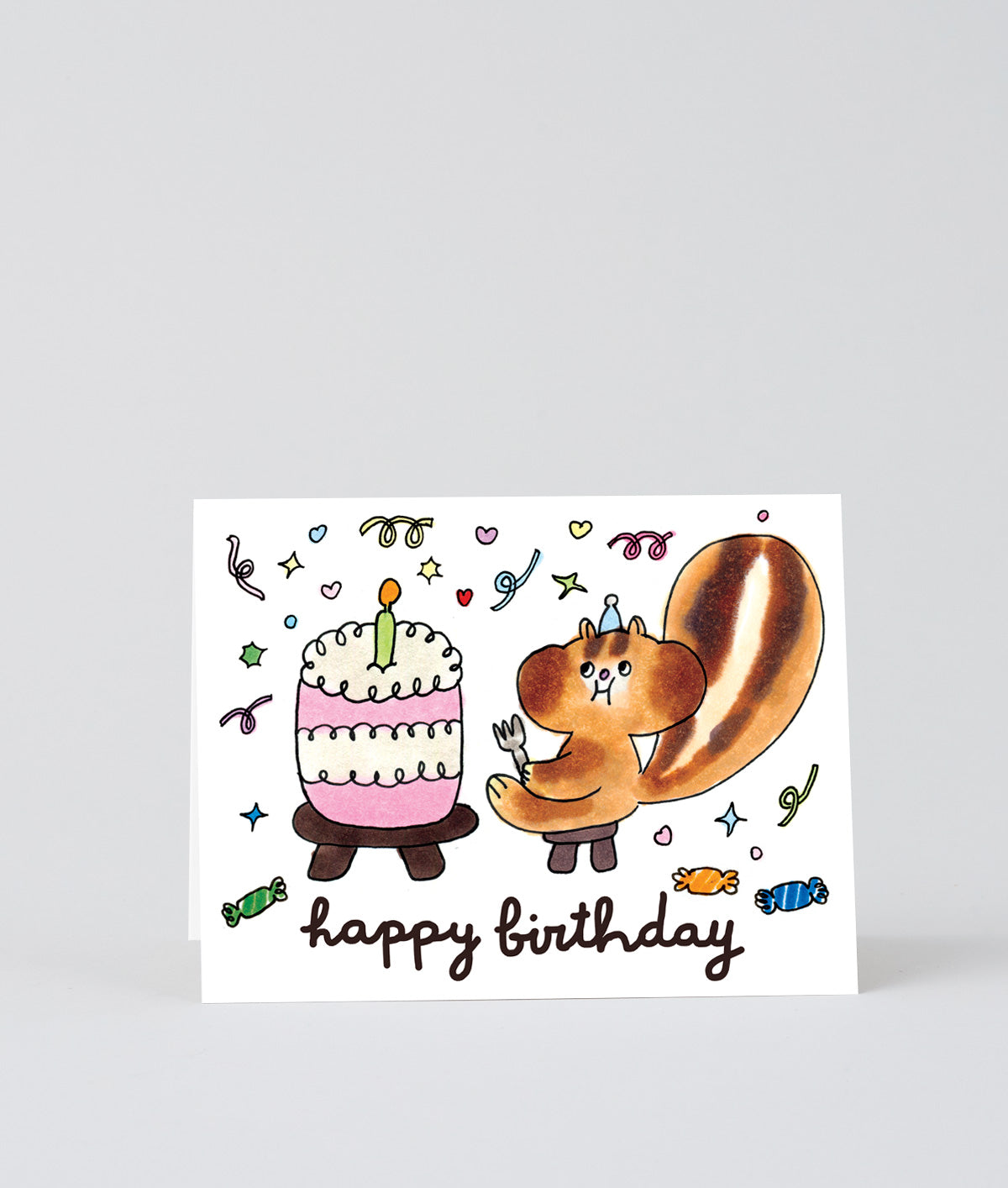 Happy Birthday Squirrel & Cake