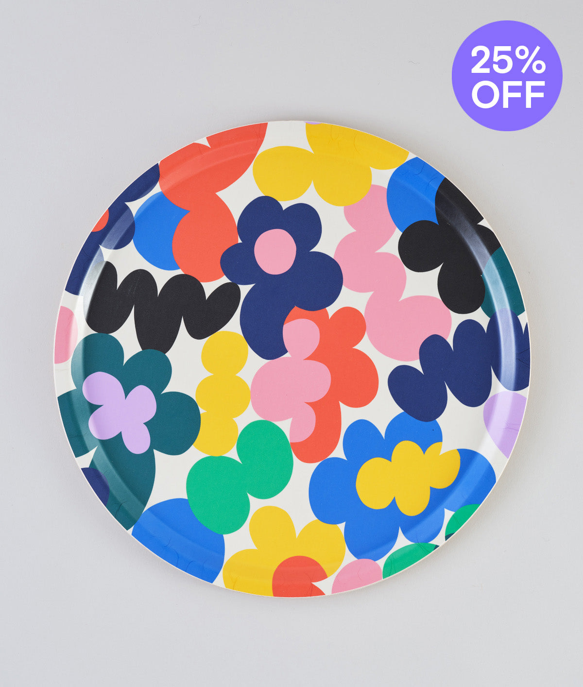 *SALE* Floral Burst Round Art Tray