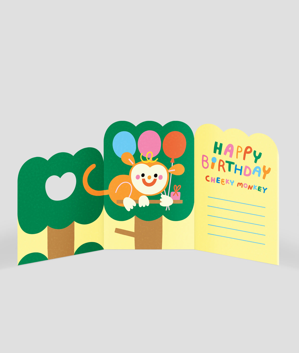 Monkey Surprise Fold Out Card