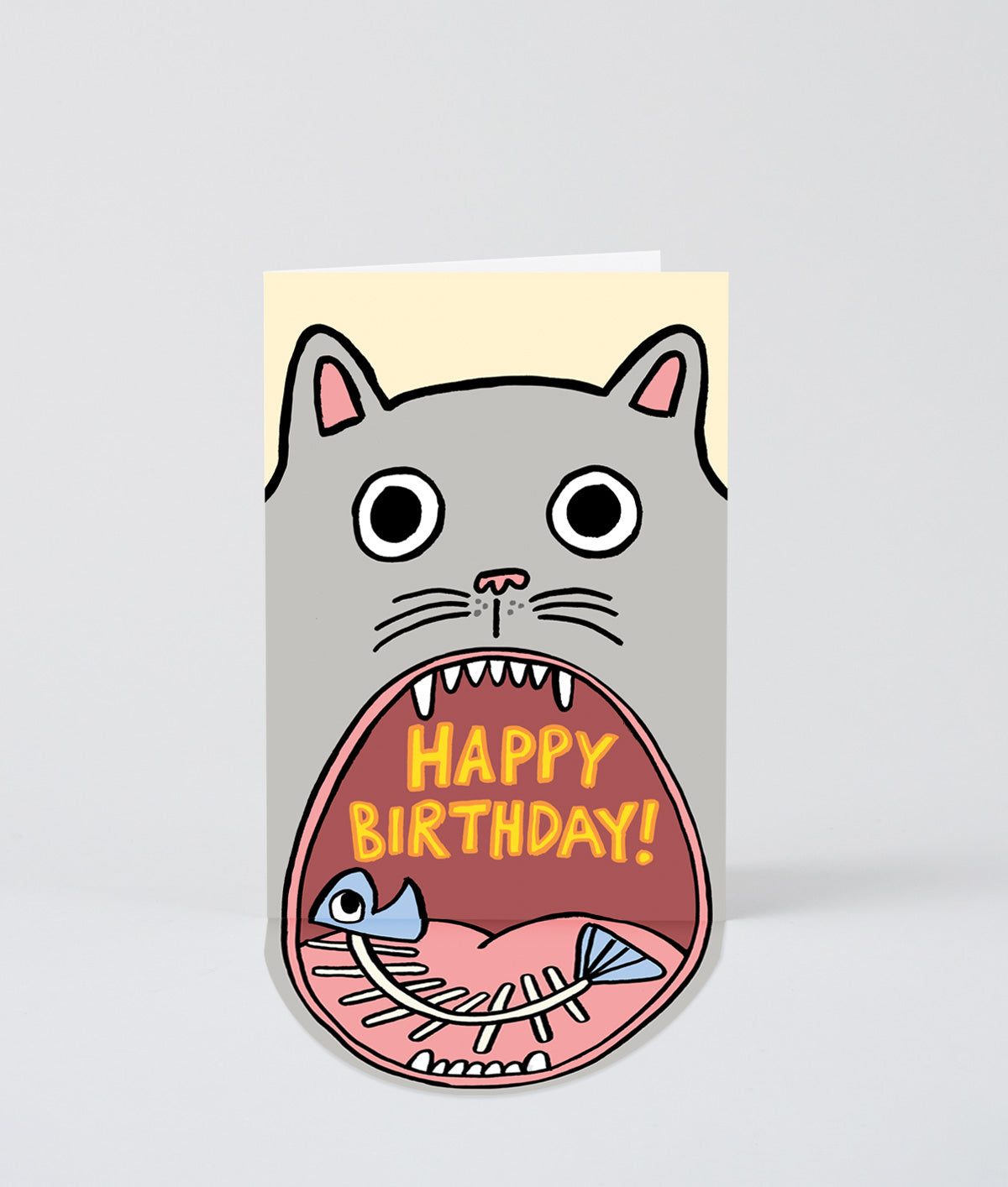 Cat Big Mouth Fold Out Card