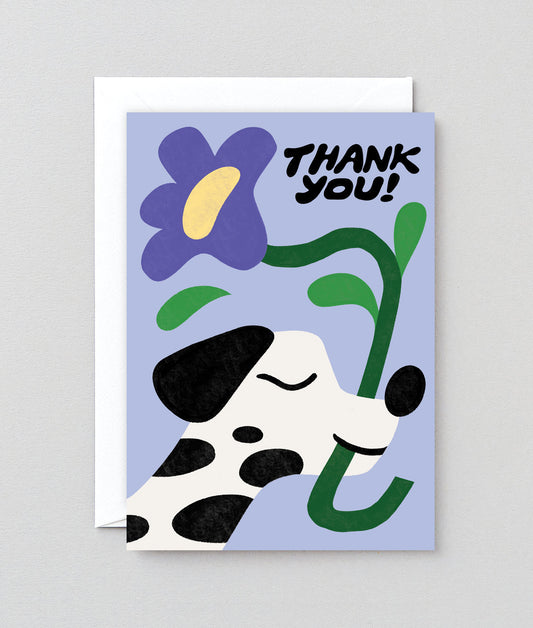 Thank You Dog Embossed Greeting Card