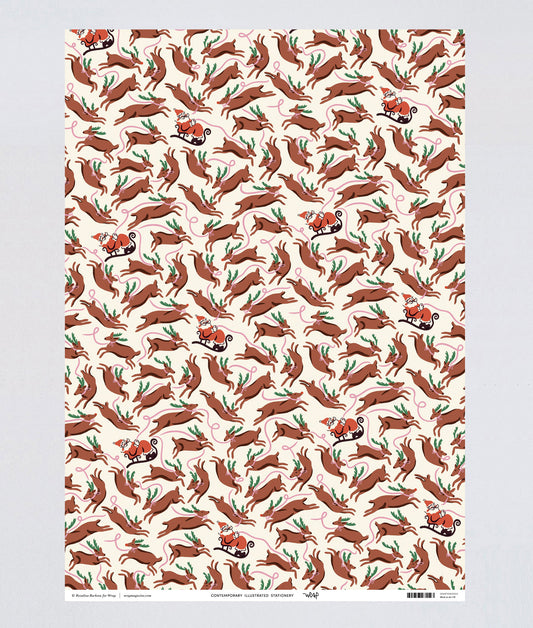 Santa and Reindeers