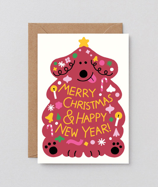 Merry Christmas and Happy New Year Dog