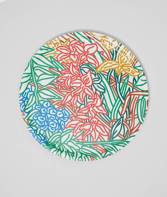 Garden Round Birch Serving Tray