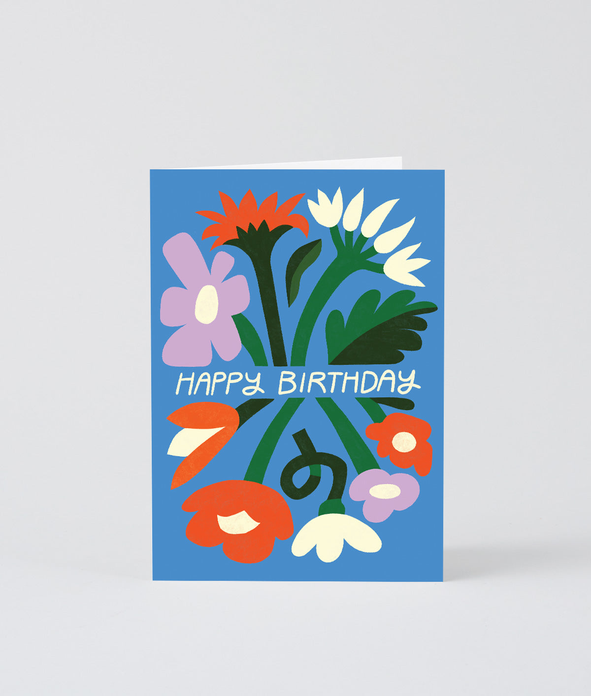 Happy Birthday Floral Embossed Greeting Card