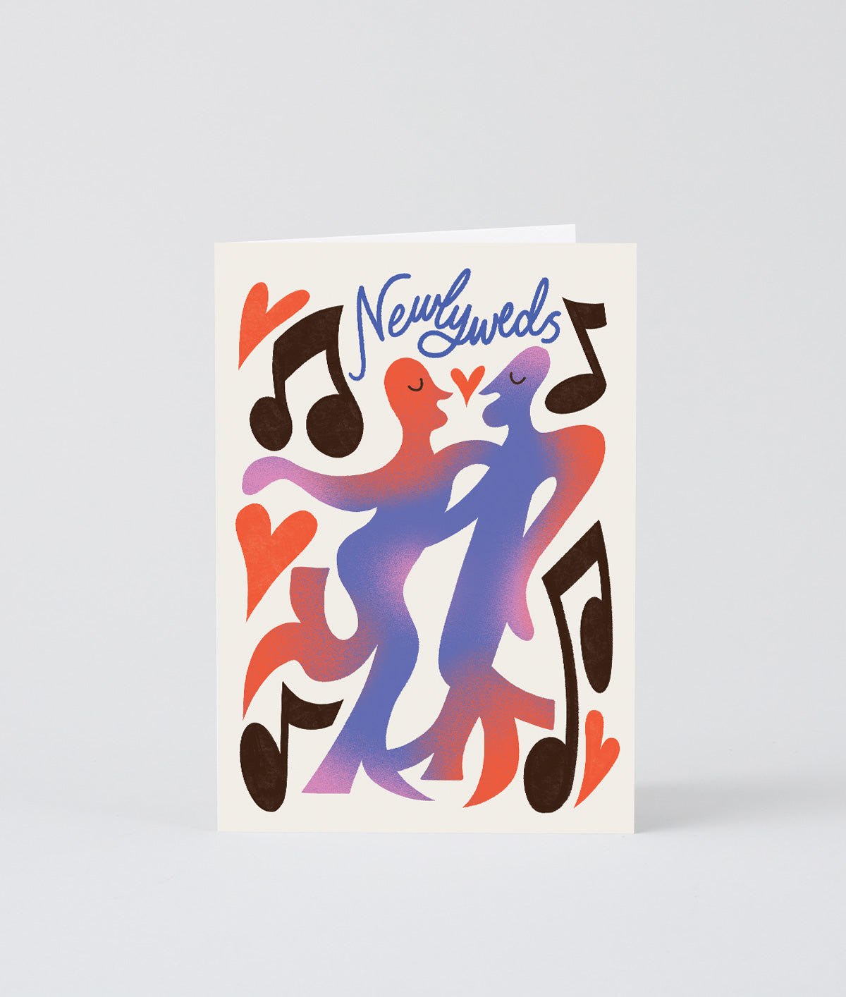 Dancing Newlyweds Embossed Greeting Card