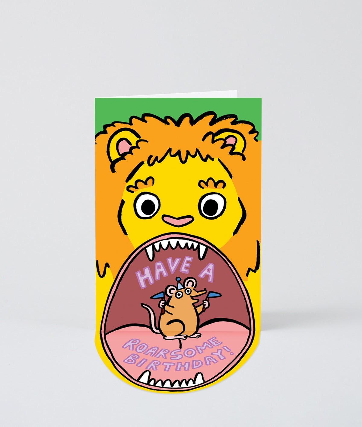 Lion Big Mouth Fold Out Card