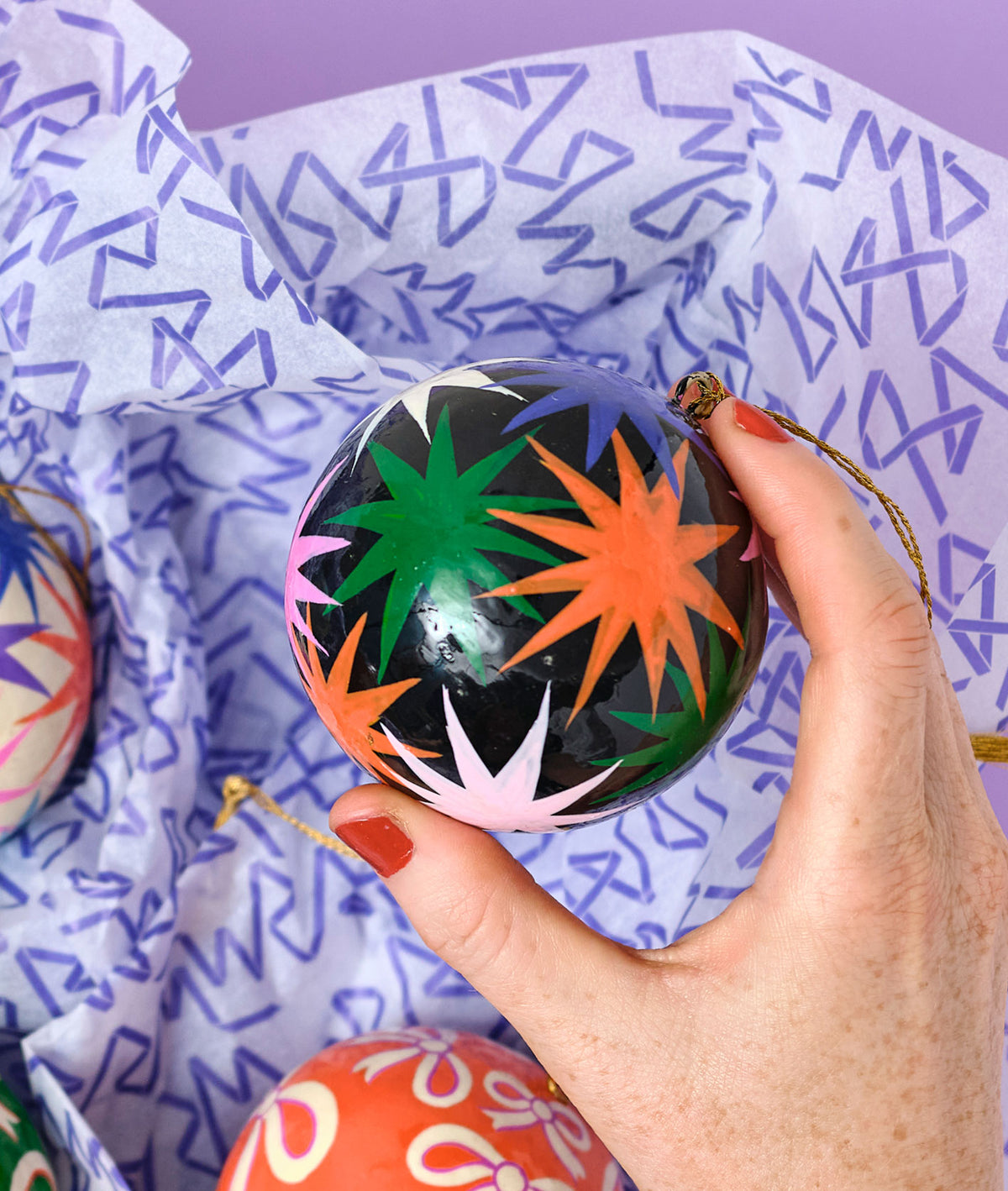 Dark Blue Stars Bauble