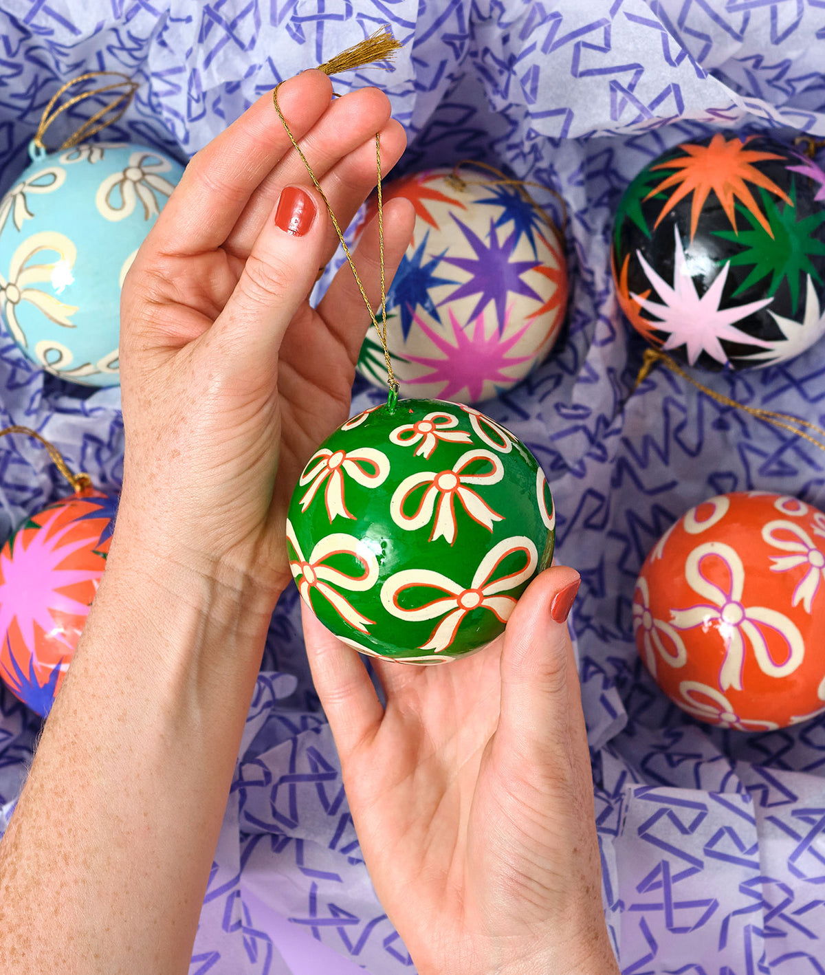 Green Bows Bauble