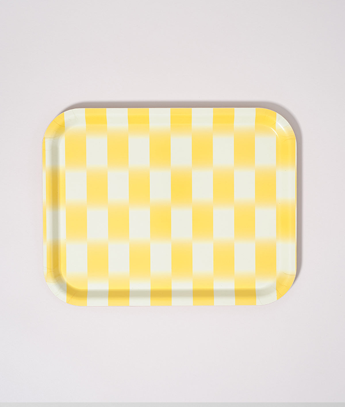 *COMING SOON* Yellow Blur Check Rectangle Birch Serving Tray