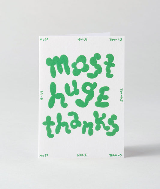 Most Huge Thanks Embossed Greetings Card