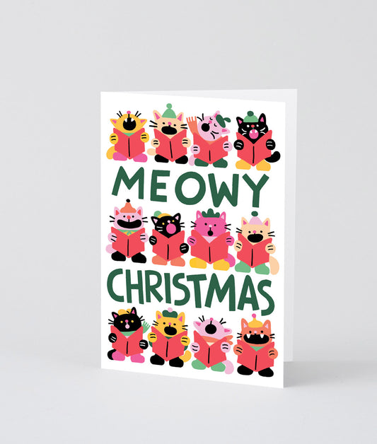 Meowy Christmas Embossed Christmas Card